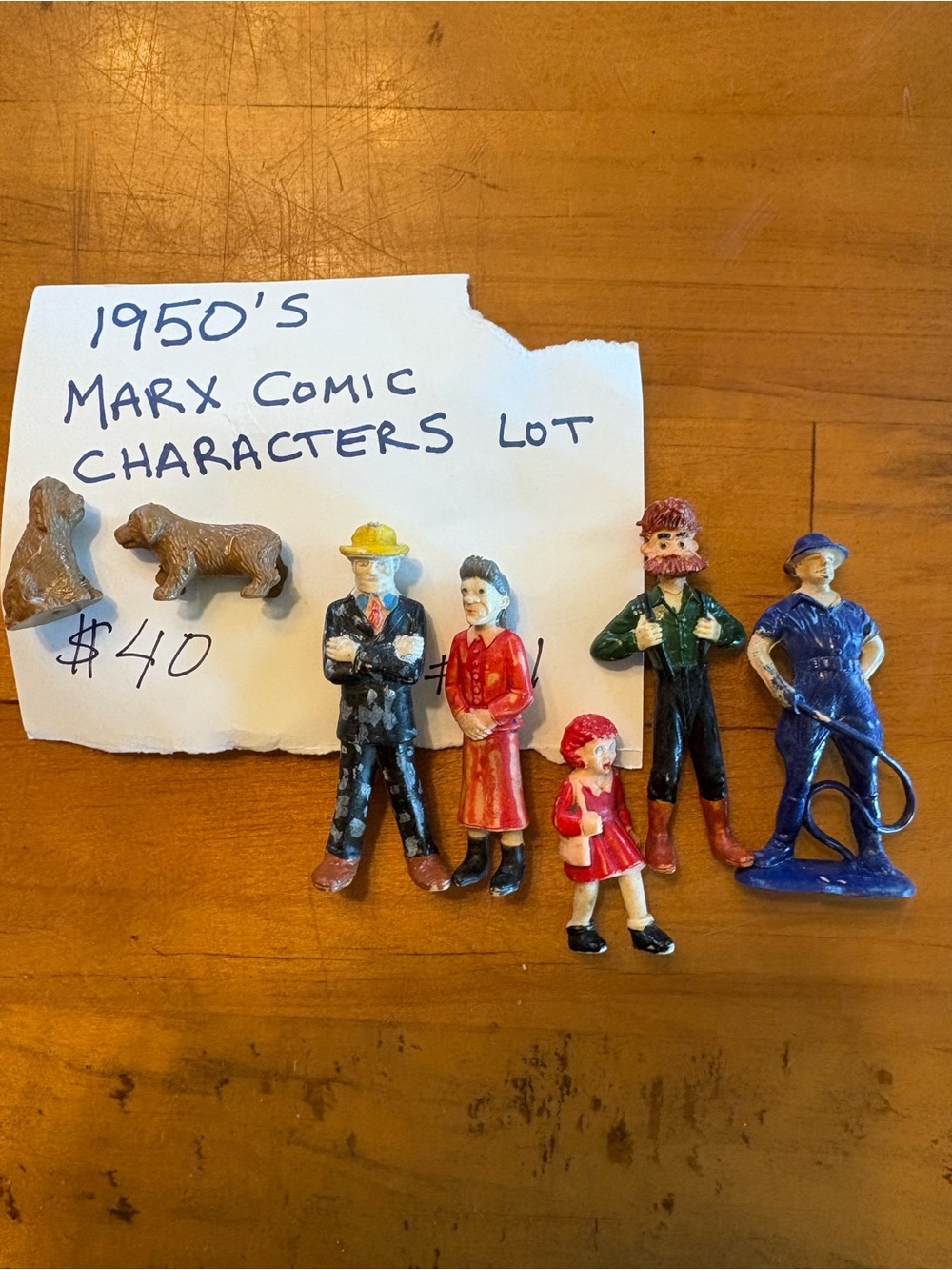 1950s Marx Comic Characters Vintage Toy Figure Lot - Multicolor